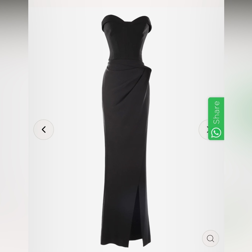 NWT New in box Gemy Maalouf Black Long Formal Dress. up!